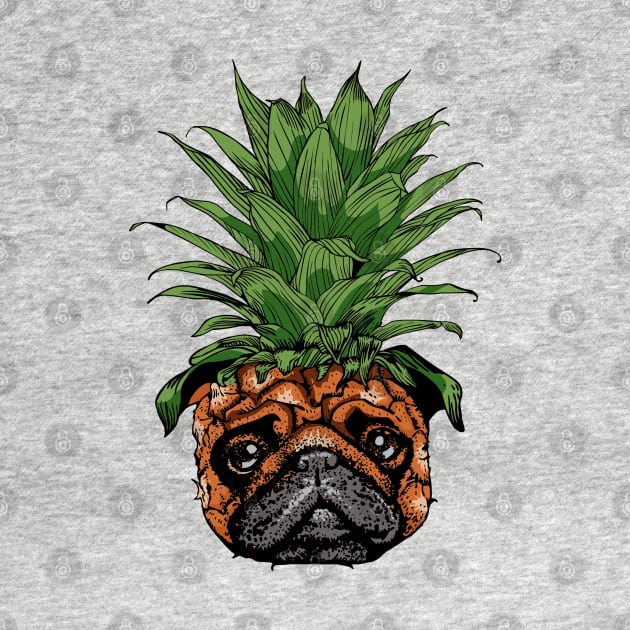 Pineapple Pug by huebucket